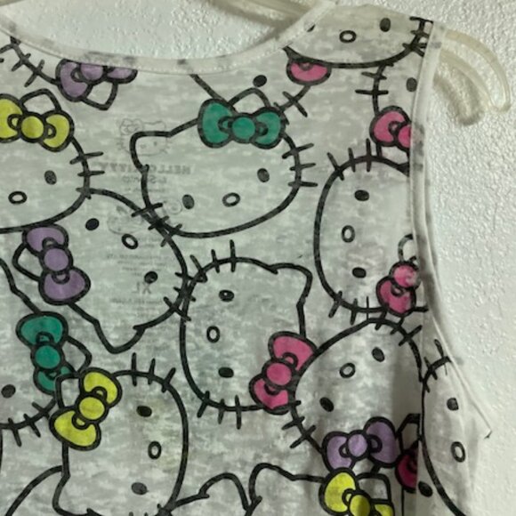 HELLO KITTY BY SANRIO KITTY GALORE 2014 HIGH-LOW SHIRT TOP COTT/POLY NWT (JR) XL - Picture 11 of 14